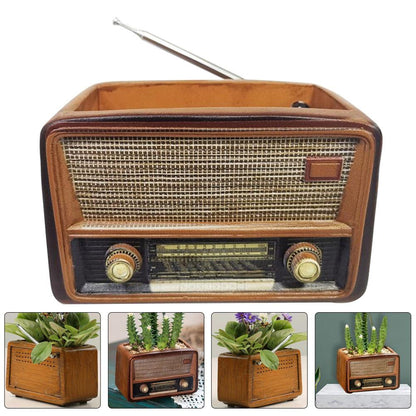 Retro Radio Shape Ornament Flower Pot (Eco-Friendly)