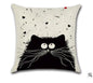 Vintage Cat Dog Cotton Pillow