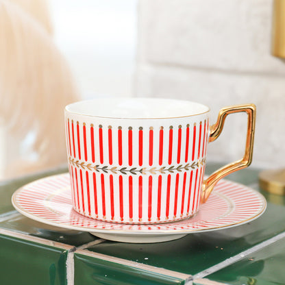 Porcelain Coffee Cup and Saucer Set