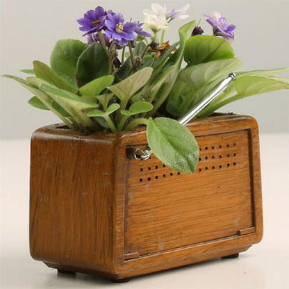 Retro Radio Shape Ornament Flower Pot (Eco-Friendly)