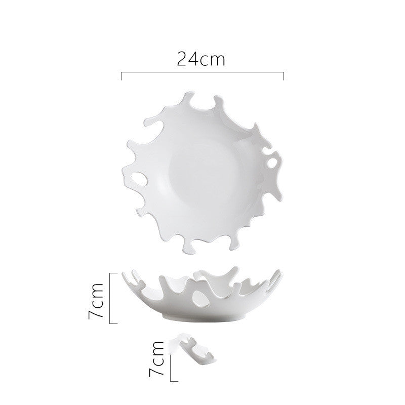 Creative Ceramic Pure White Dessert Plate