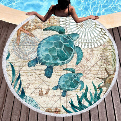 Nautical Circular Beach Towel