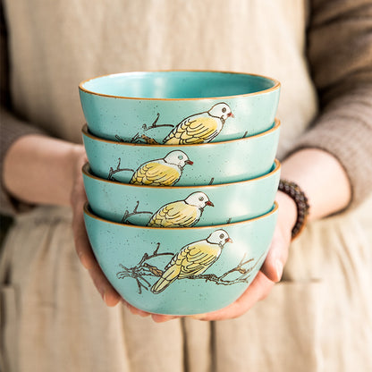 Bird Hand Painted Bowl