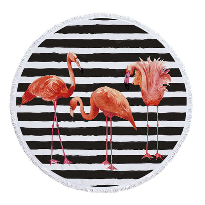 Flamingo Round Beach Towel (Eco-Friendly)