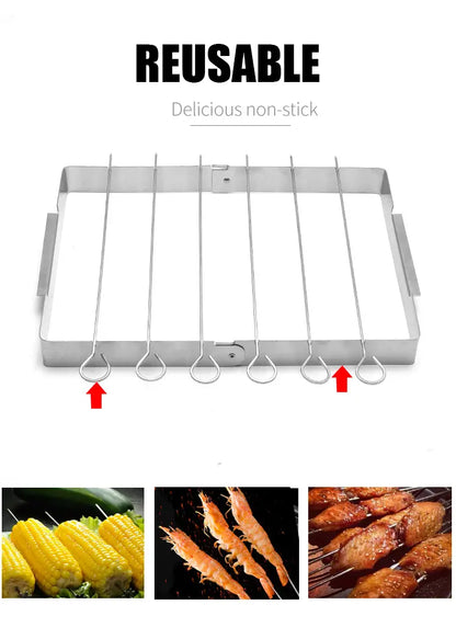 Portable Stainless Steel Skewer Kit