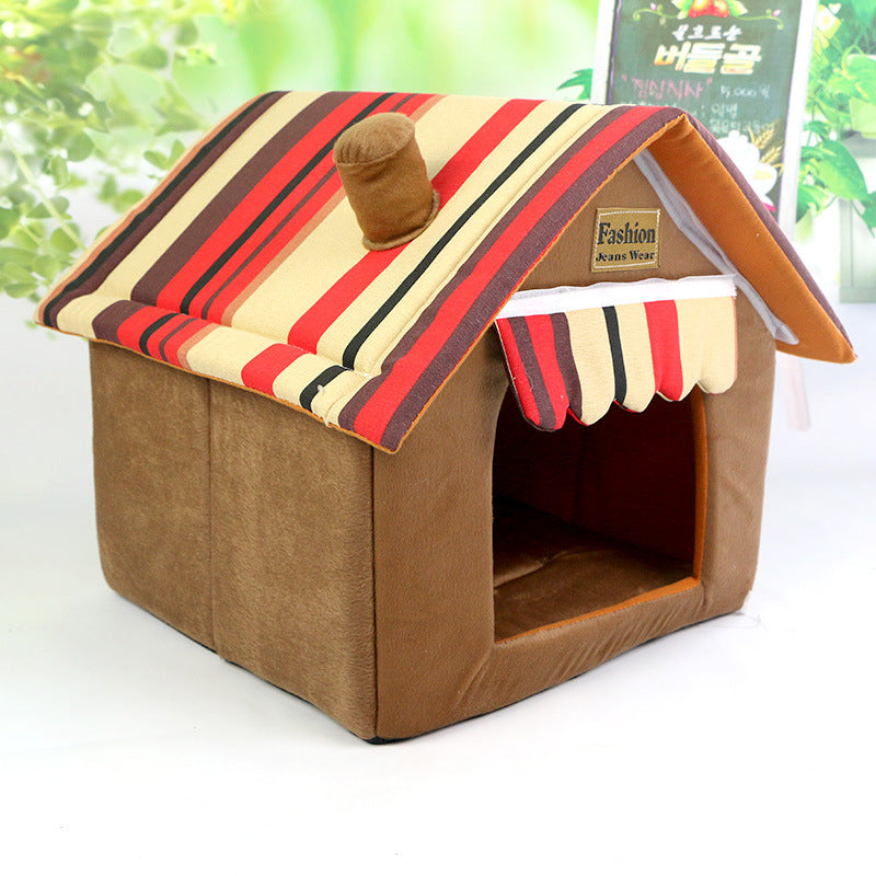 Petdog Folding House with Detachable Warm Summer Pad