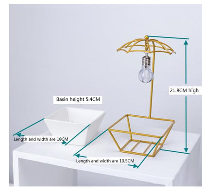 Umbrella-Shaped Iron Flower Pot