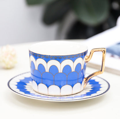 Porcelain Coffee Cup and Saucer Set