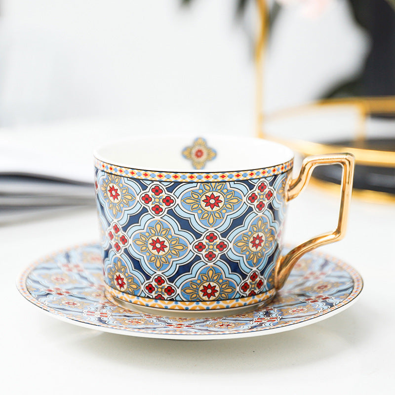 Porcelain Coffee Cup and Saucer Set