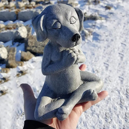 Meditation Yoga Dog Statue