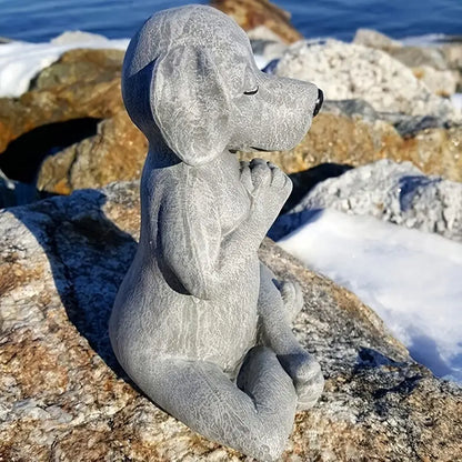 Meditation Yoga Dog Statue