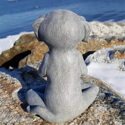 Meditation Yoga Dog Statue