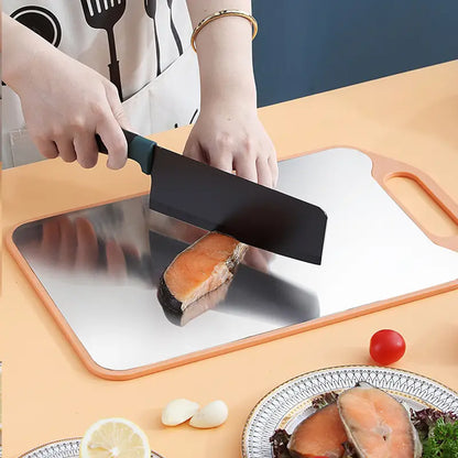 Stainless Steel Double Sided Cutting Board, Antibacterial Cutting Board