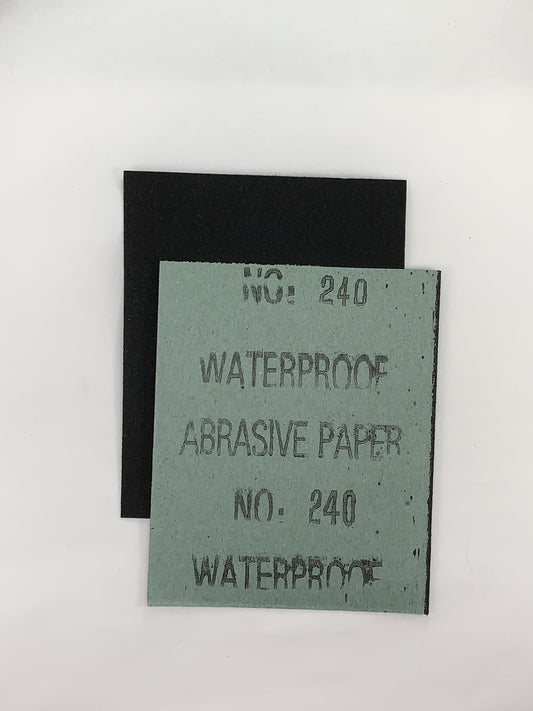 Four Standard, 3”x4” inch 240 grit Abrasive Waterproof paper