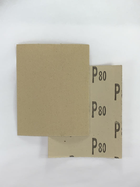 Four Standard, 3”x4” inch 80 grit Abrasive paper