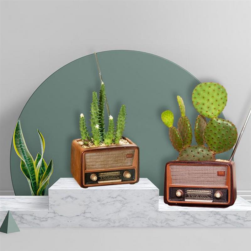 Retro Radio Shape Ornament Flower Pot (Eco-Friendly)