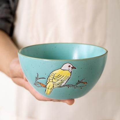 Bird Hand Painted Bowl