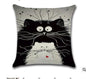 Vintage Cat Dog Cotton Pillow