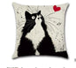 Vintage Cat Dog Cotton Pillow