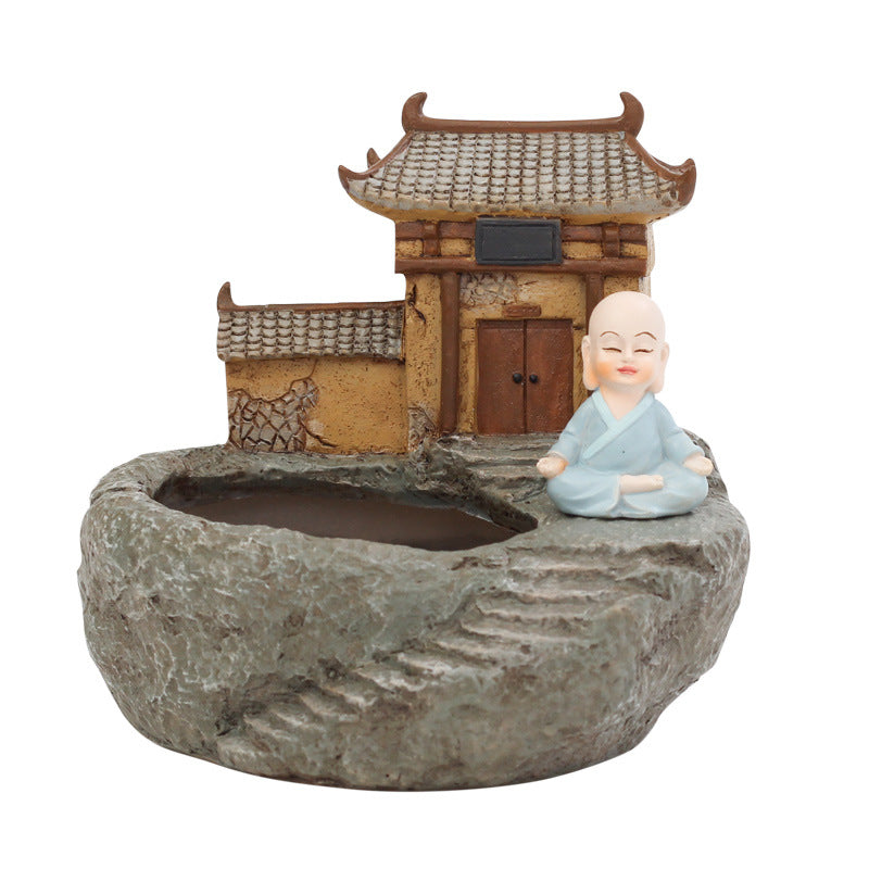 Zen Garden Small Monk Flower Pot