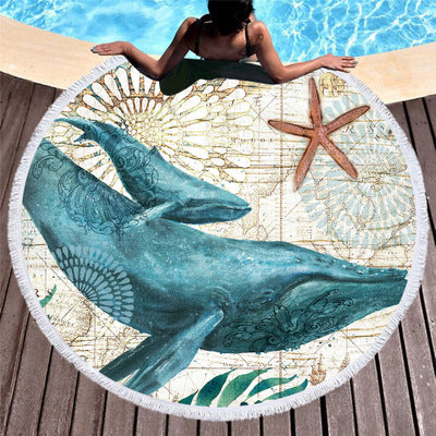 Nautical Circular Beach Towel