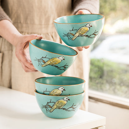 Bird Hand Painted Bowl