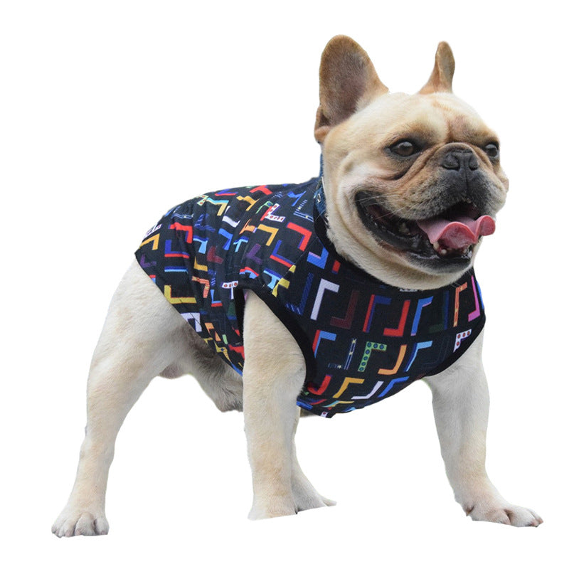 Letter Full Print Dog Vest Pet Suit