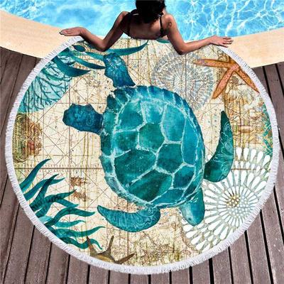 Nautical Circular Beach Towel